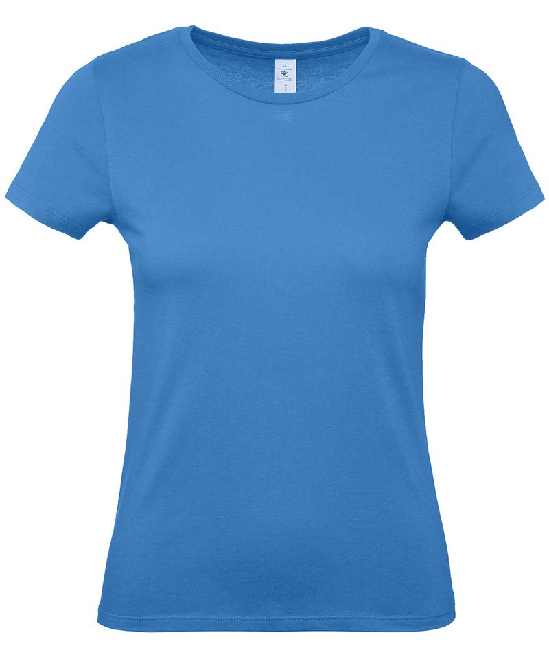 B&C E150 Women's - (3rd Colours) in Azure by B & C Collection — Custom branded clothing by Print Press, featuring premium embroidery produced in our specialist print lab in the UK.