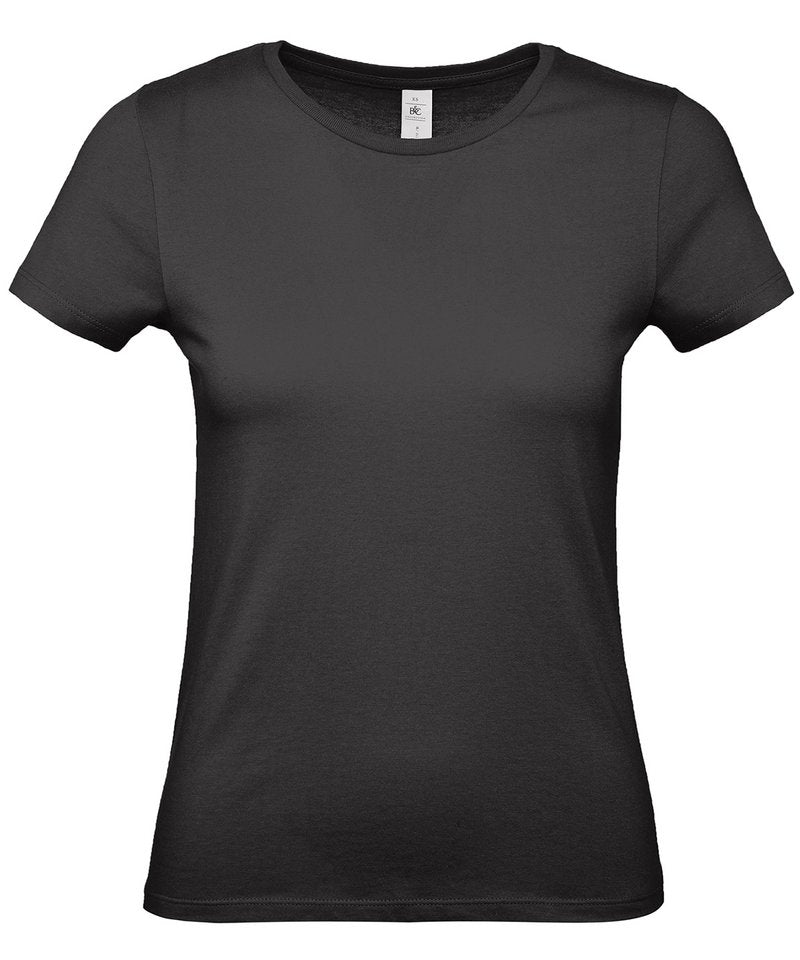 B&C E150 Women's - (3rd Colours) in Black by B & C Collection — Custom branded clothing by Print Press, featuring premium embroidery produced in our specialist print lab in the UK.