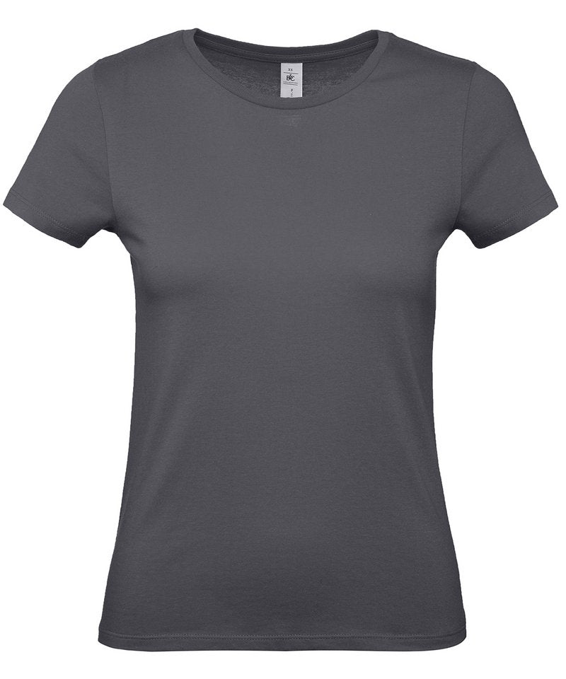 B&C E150 Women's - (2nd Colours) in Dark Grey by B & C Collection — Custom branded clothing by Print Press, featuring premium embroidery produced in our specialist print lab in the UK.