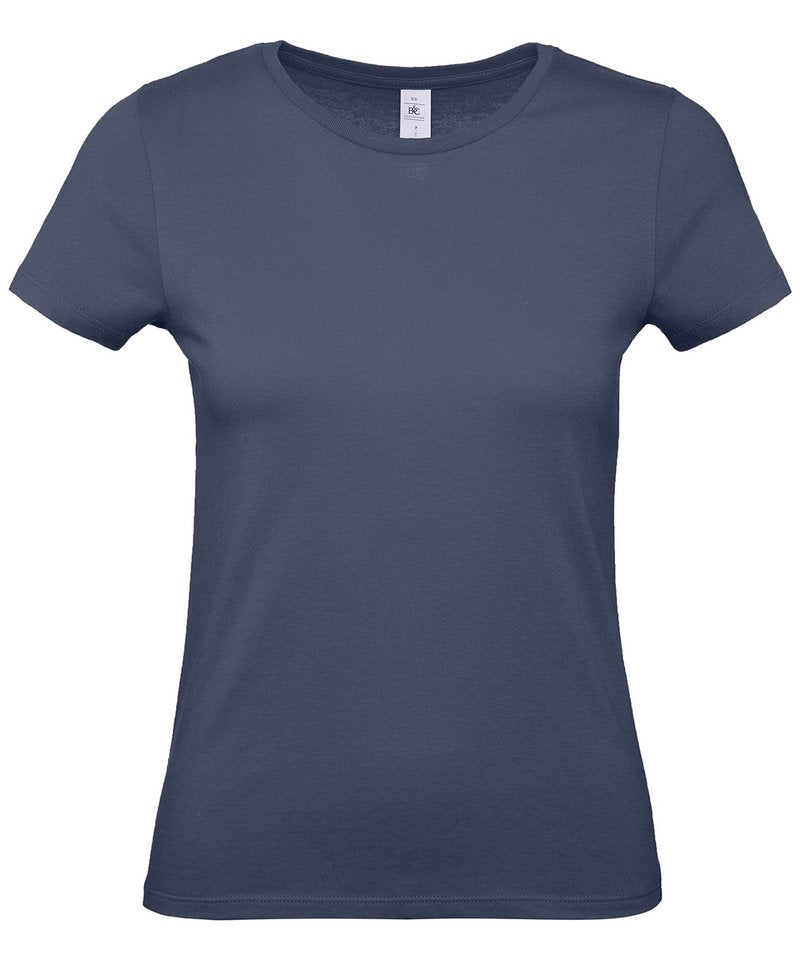 B&C E150 Women's - (2nd Colours) in Denim by B & C Collection — Custom branded clothing by Print Press, featuring premium embroidery produced in our specialist print lab in the UK.