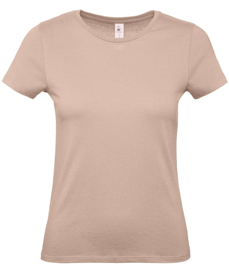B&C E150 Women's - (2nd Colours) in Millennial Pink by B & C Collection — Custom branded clothing by Print Press, featuring premium embroidery produced in our specialist print lab in the UK.