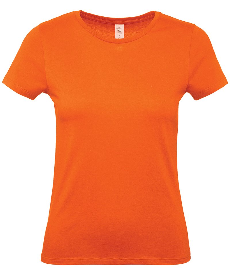 B&C E150 Women's in Orange by B & C Collection — Custom branded clothing by Print Press, featuring premium embroidery produced in our specialist print lab in the UK.