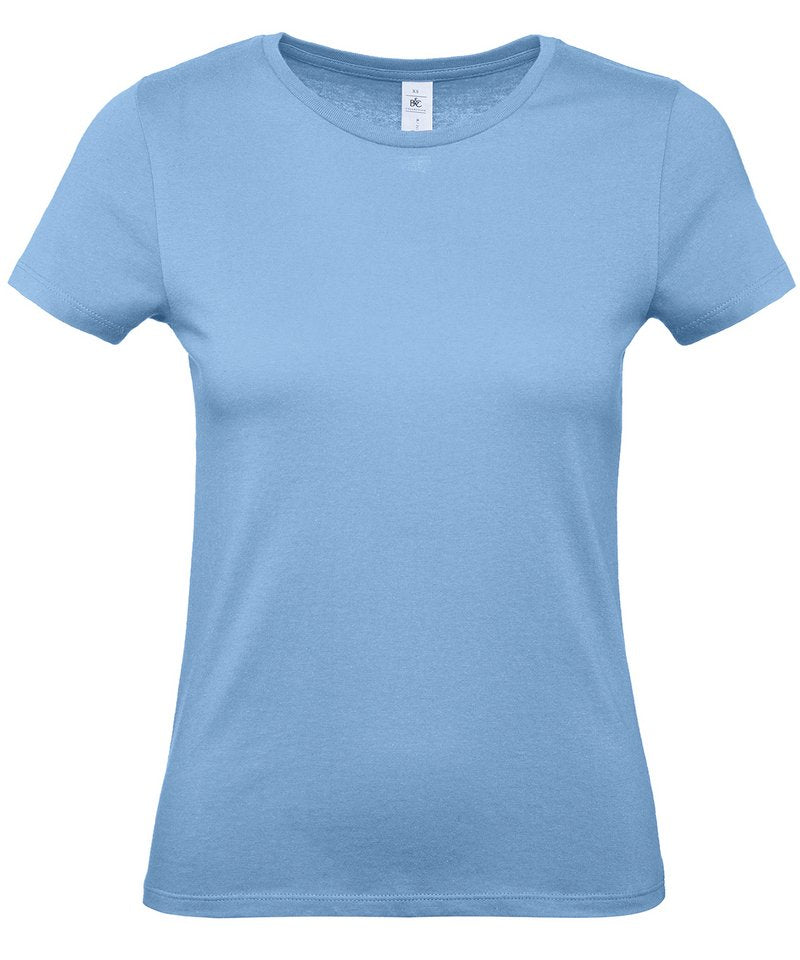 B&C E150 Women's in Sky Blue by B & C Collection — Custom branded clothing by Print Press, featuring premium embroidery produced in our specialist print lab in the UK.