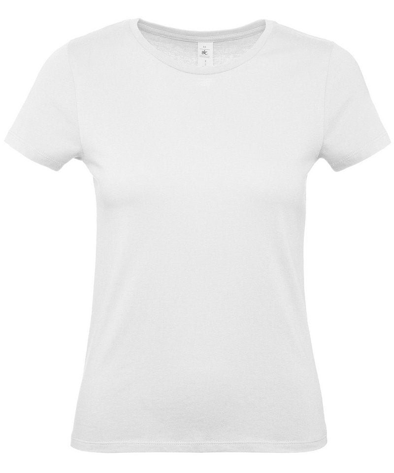 B&C E150 Women's in White by B & C Collection — Custom branded clothing by Print Press, featuring premium embroidery produced in our specialist print lab in the UK.