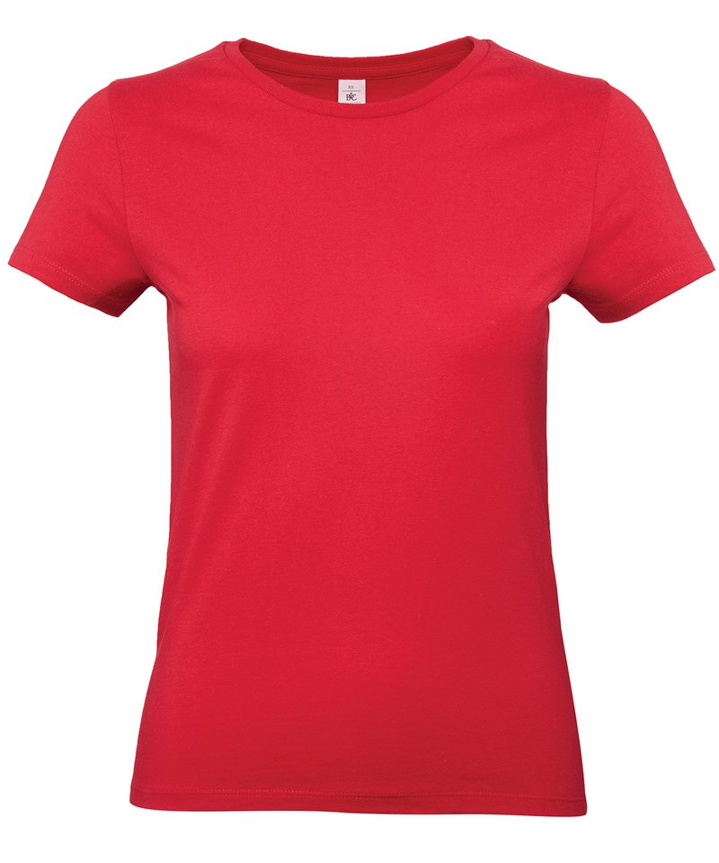 B&C E190 Women's in Red by B & C Collection — Custom branded clothing by Print Press, featuring premium embroidery produced in our specialist print lab in the UK.