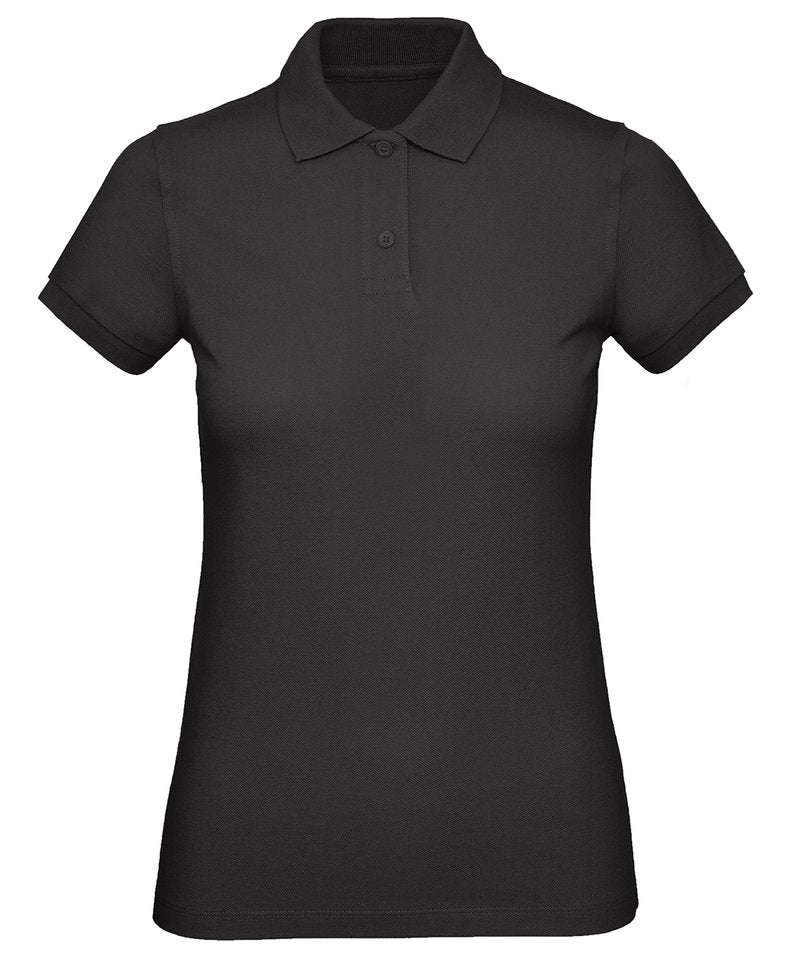 B&C Inspire Polo Women's - (2nd Colours) in Black by B & C Collection — Custom branded clothing by Print Press, featuring premium embroidery produced in our specialist print lab in the UK.