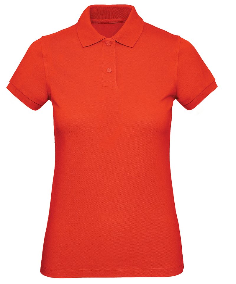B&C Inspire Polo Women's in Fire Red by B & C Collection — Custom branded clothing by Print Press, featuring premium embroidery produced in our specialist print lab in the UK.