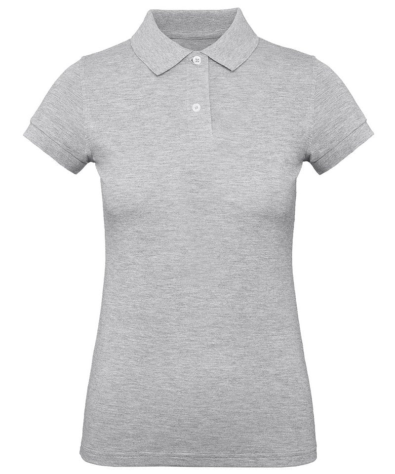 B&C Inspire Polo Women's in Heather Grey by B & C Collection — Custom branded clothing by Print Press, featuring premium embroidery produced in our specialist print lab in the UK.