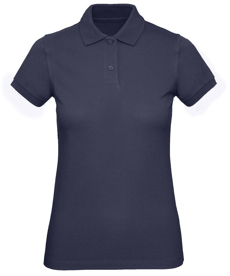 B&C Inspire Polo Women's in Navy Blue by B & C Collection — Custom branded clothing by Print Press, featuring premium embroidery produced in our specialist print lab in the UK.