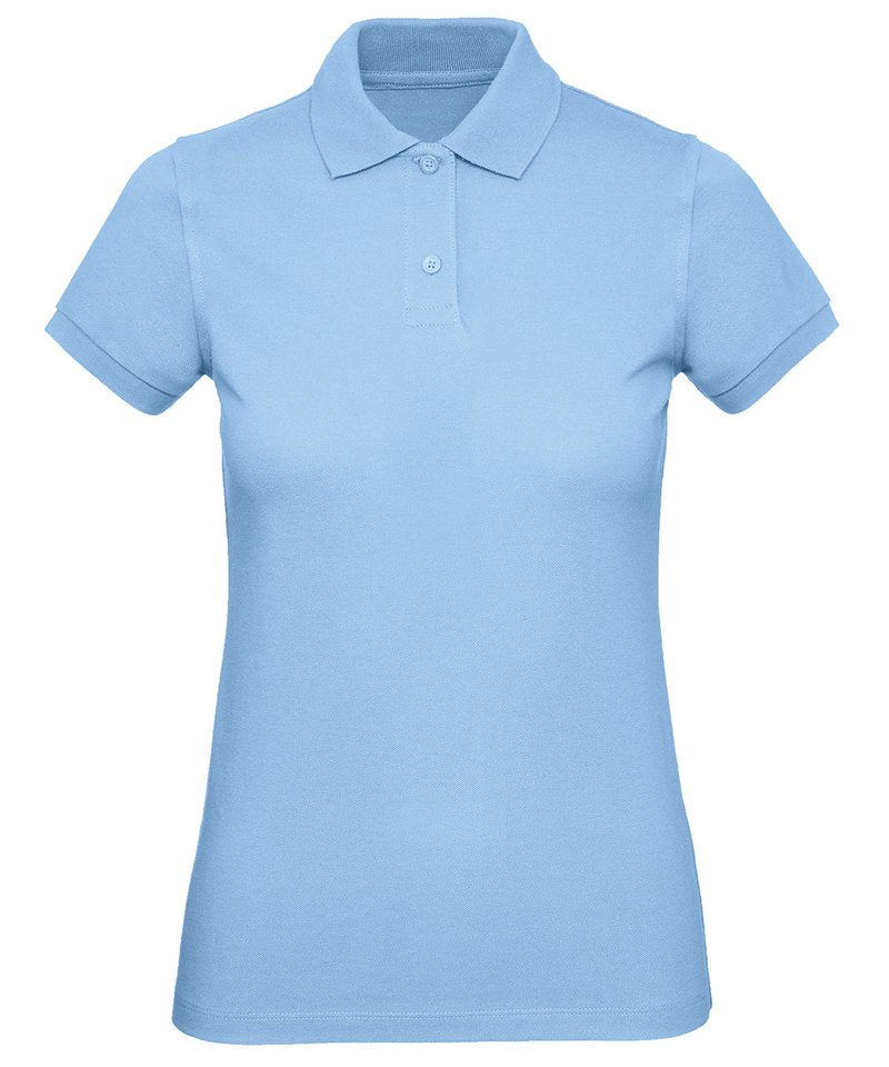 B&C Inspire Polo Women's in Sky Blue by B & C Collection — Custom branded clothing by Print Press, featuring premium embroidery produced in our specialist print lab in the UK.
