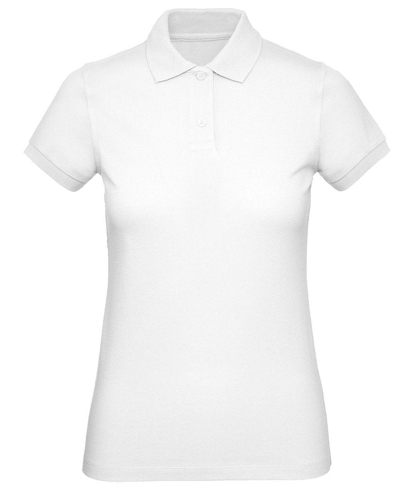 B&C Inspire Polo Women's in White by B & C Collection — Custom branded clothing by Print Press, featuring premium embroidery produced in our specialist print lab in the UK.