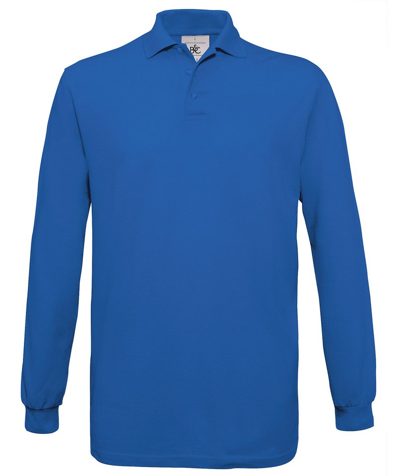 B&C Safran Long Sleeve in Royal Blue by B & C Collection — Custom branded clothing by Print Press, featuring premium embroidery produced in our specialist print lab in the UK.