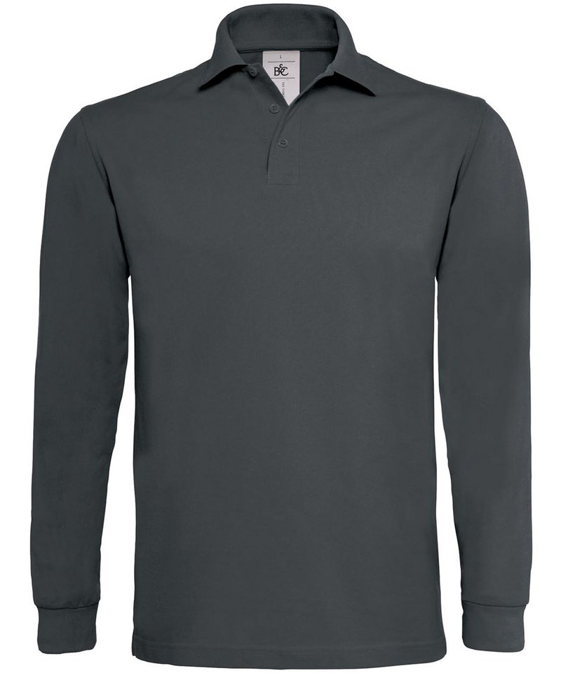 B&C Heavymill Long Sleeve in Dark Grey by B & C Collection — Custom branded clothing by Print Press, featuring premium embroidery produced in our specialist print lab in the UK.