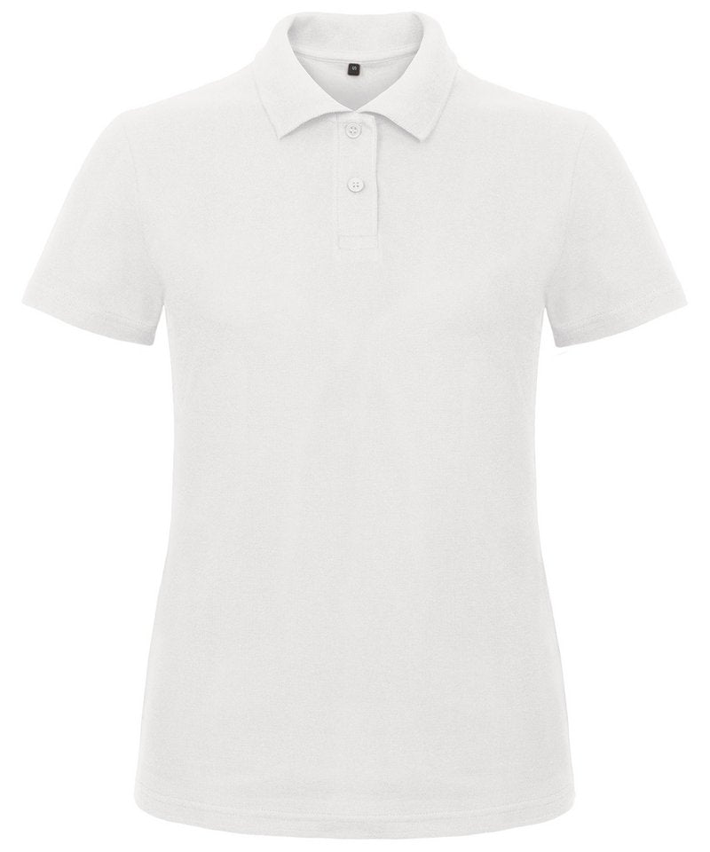 B&C Id.001 Polo Women's in White by B & C Collection — Custom branded clothing by Print Press, featuring premium embroidery produced in our specialist print lab in the UK.