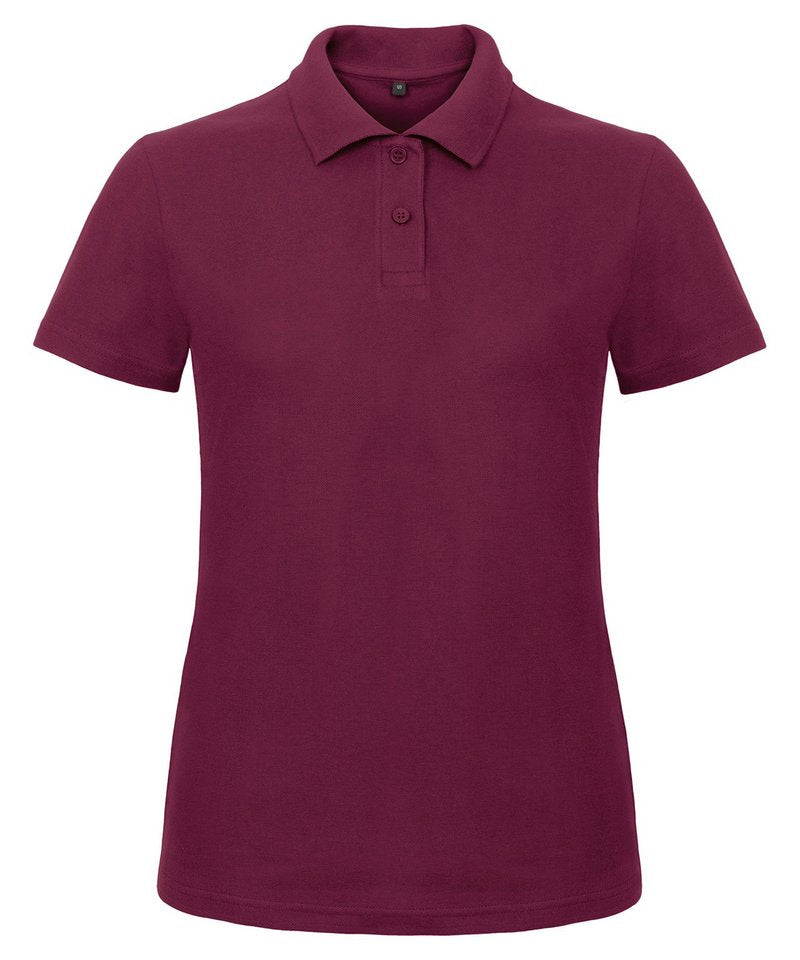 B&C Id.001 Polo Women's in Wine by B & C Collection — Custom branded clothing by Print Press, featuring premium embroidery produced in our specialist print lab in the UK.