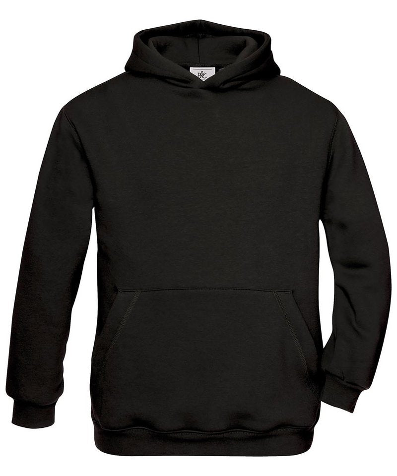 B&C Hooded Kids in Black by B & C Collection — Custom branded clothing by Print Press, featuring premium embroidery produced in our specialist print lab in the UK.