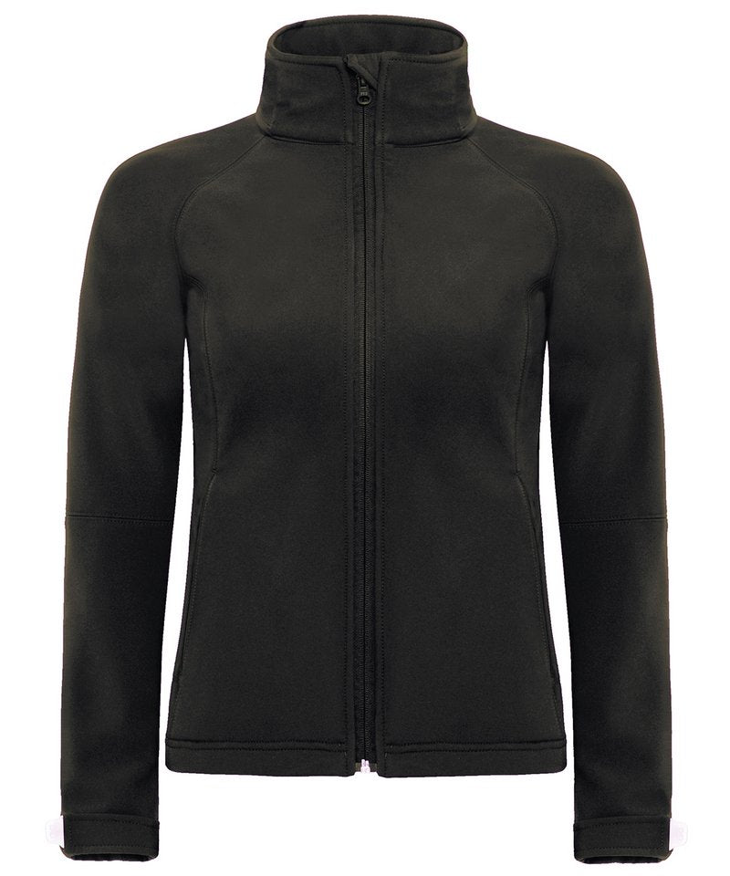 B&C Hooded Softshell Women's in Black by B & C Collection — Custom branded clothing by Print Press, featuring premium embroidery produced in our specialist print lab in the UK.