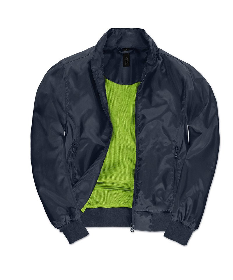 B&C Trooper Women's in Navy Neon Green Lining by B & C Collection — Custom branded clothing by Print Press, featuring premium embroidery produced in our specialist print lab in the UK.