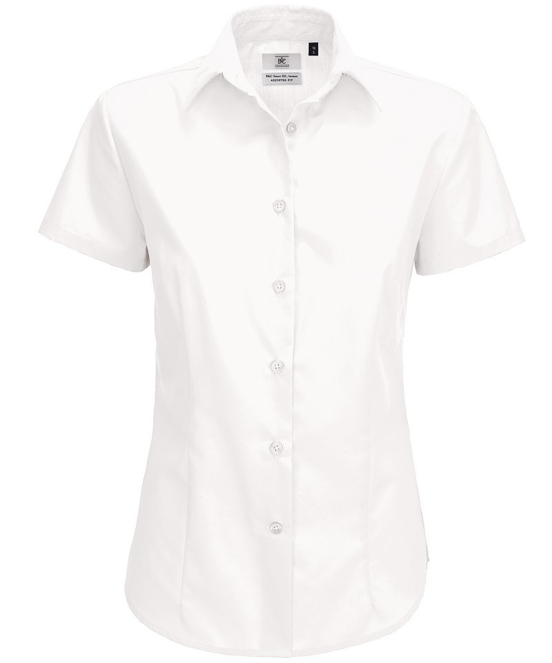 B&C Smart Short Sleeve Women's in White by B & C Collection — Custom branded clothing by Print Press, featuring premium embroidery produced in our specialist print lab in the UK.