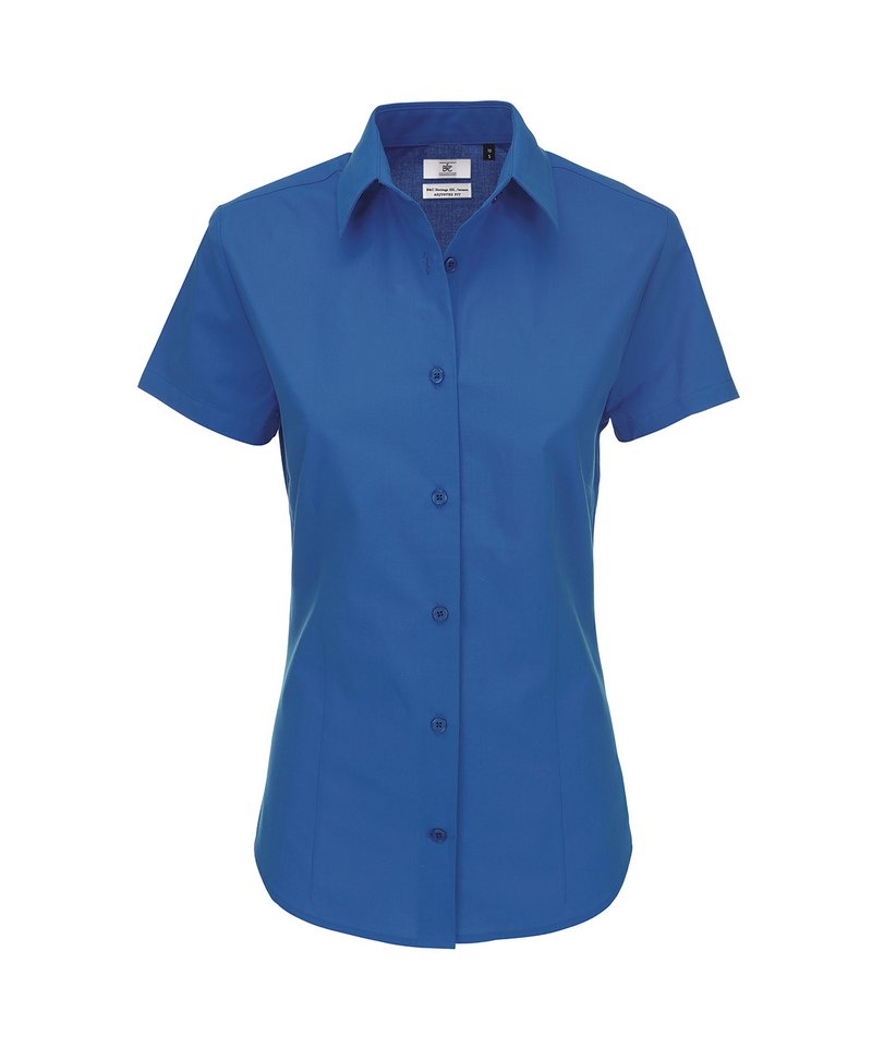 B&C Heritage Short Sleeve Women's in Blue Chip by B & C Collection — Custom branded clothing by Print Press, featuring premium embroidery produced in our specialist print lab in the UK.