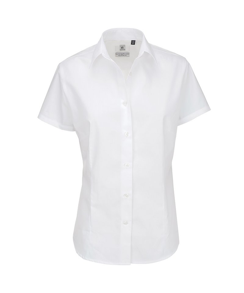B&C Heritage Short Sleeve Women's in S White by B & C Collection — Custom branded clothing by Print Press, featuring premium embroidery produced in our specialist print lab in the UK.