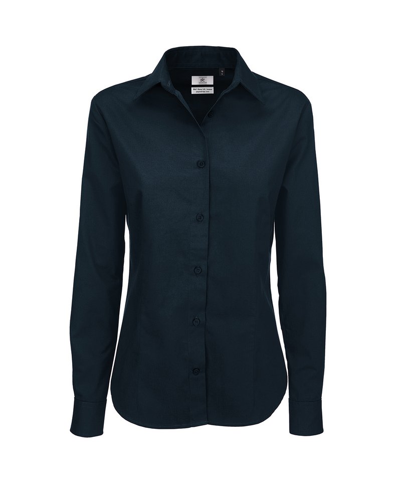 B&C Sharp Long Sleeve Women's in 4XL Dark Grey by B & C Collection — Custom branded clothing by Print Press, featuring premium embroidery produced in our specialist print lab in the UK.