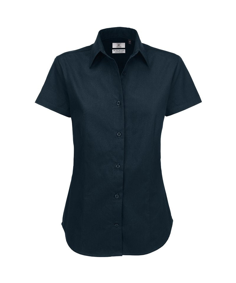 B&C Sharp Short Sleeve Women's in Dark Grey by B & C Collection — Custom branded clothing by Print Press, featuring premium embroidery produced in our specialist print lab in the UK.