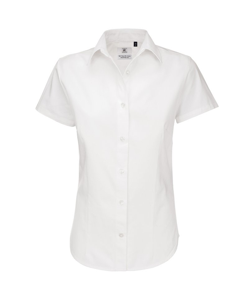 B&C Sharp Short Sleeve Women's in White by B & C Collection — Custom branded clothing by Print Press, featuring premium embroidery produced in our specialist print lab in the UK.