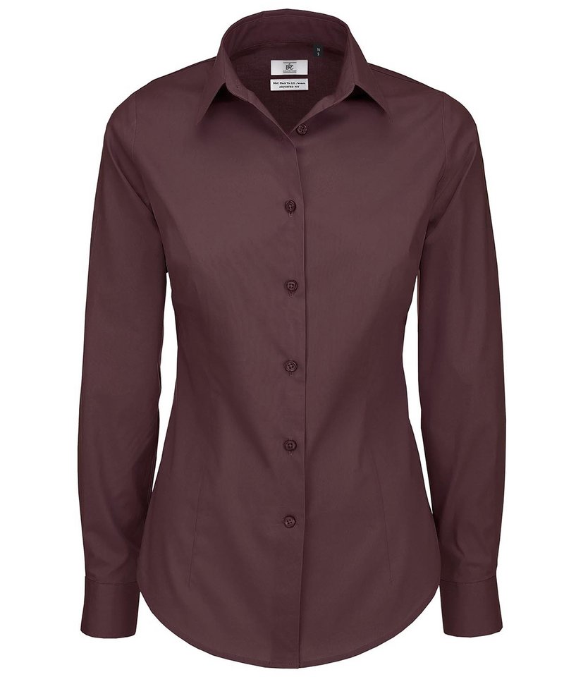 B&C Black Tie Lsl Women's in Luxurious Red by B & C Collection — Custom branded clothing by Print Press, featuring premium embroidery produced in our specialist print lab in the UK.