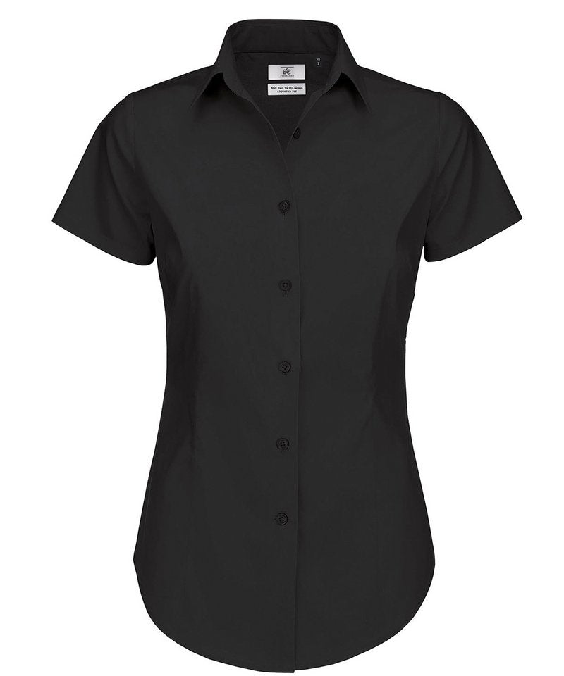 B&C Black Tie Ssl Women's in Black by B & C Collection — Custom branded clothing by Print Press, featuring premium embroidery produced in our specialist print lab in the UK.
