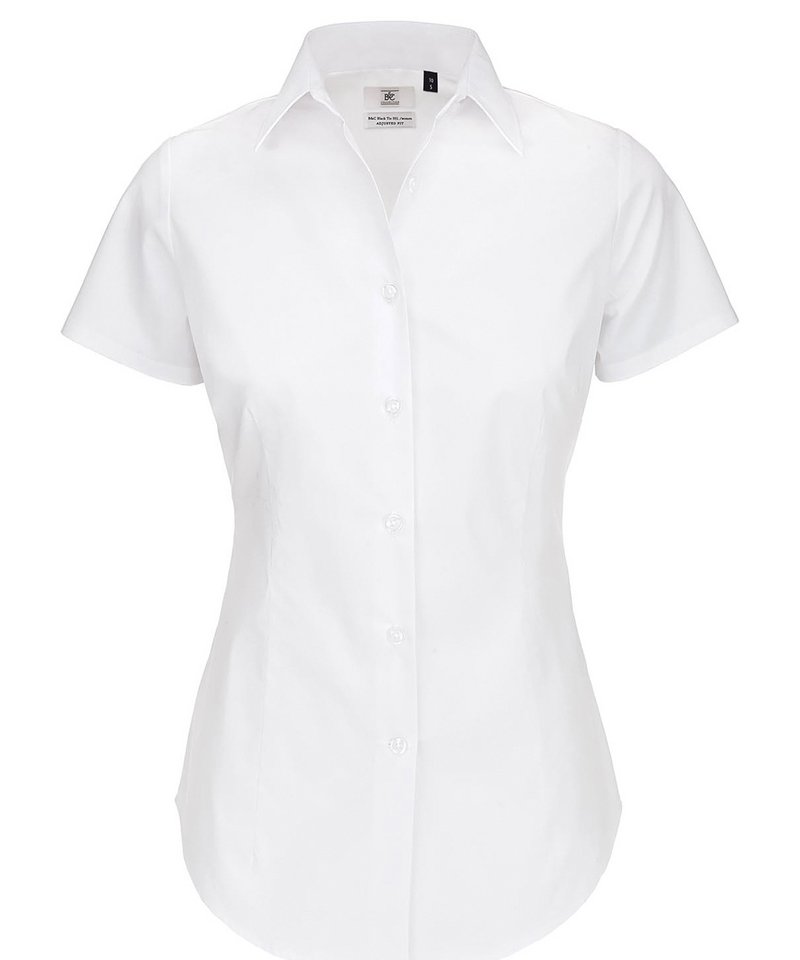 B&C Black Tie Ssl Women's in White by B & C Collection — Custom branded clothing by Print Press, featuring premium embroidery produced in our specialist print lab in the UK.