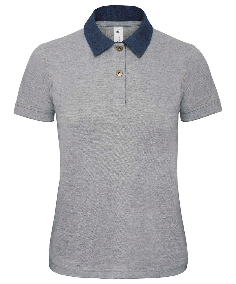 B&C Dnm Forward Women's in Denim Heather Grey by B & C Collection — Custom branded clothing by Print Press, featuring premium embroidery produced in our specialist print lab in the UK.