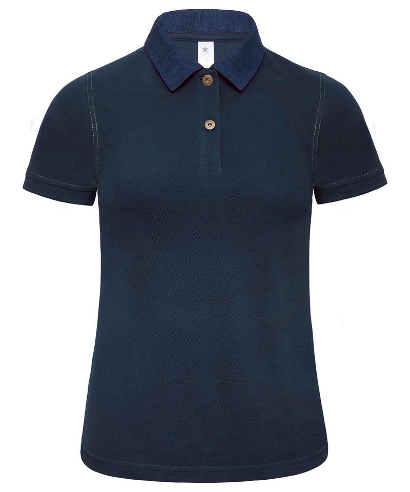 B&C Dnm Forward Women's in XS Denim Navy by B & C Collection — Custom branded clothing by Print Press, featuring premium embroidery produced in our specialist print lab in the UK.