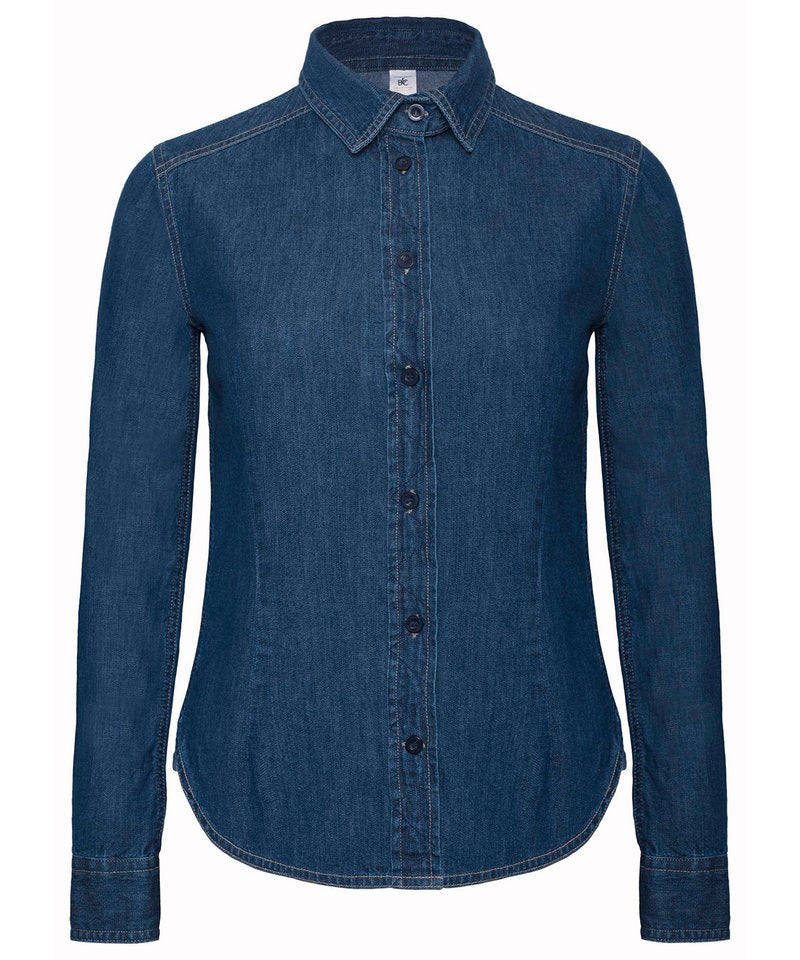 B&C Dnm Vision Women's in Deep Blue Denim by B & C Collection — Custom branded clothing by Print Press, featuring premium embroidery produced in our specialist print lab in the UK.
