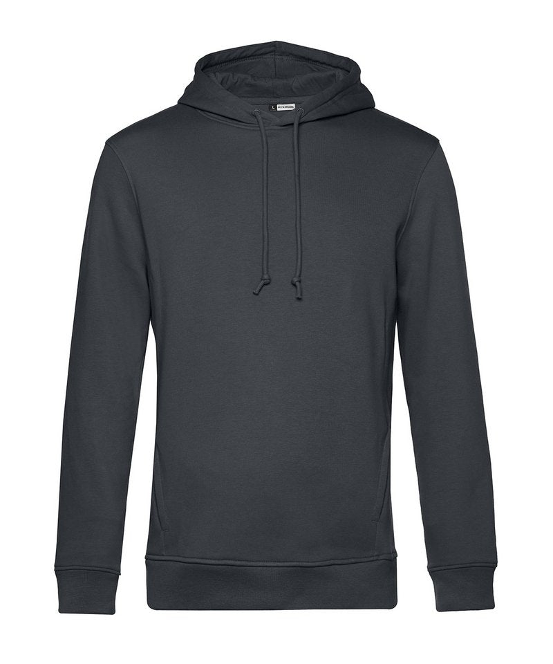 B&C Organic Hooded in Asphalt by B & C Collection — Custom branded clothing by Print Press, featuring premium embroidery produced in our specialist print lab in the UK.