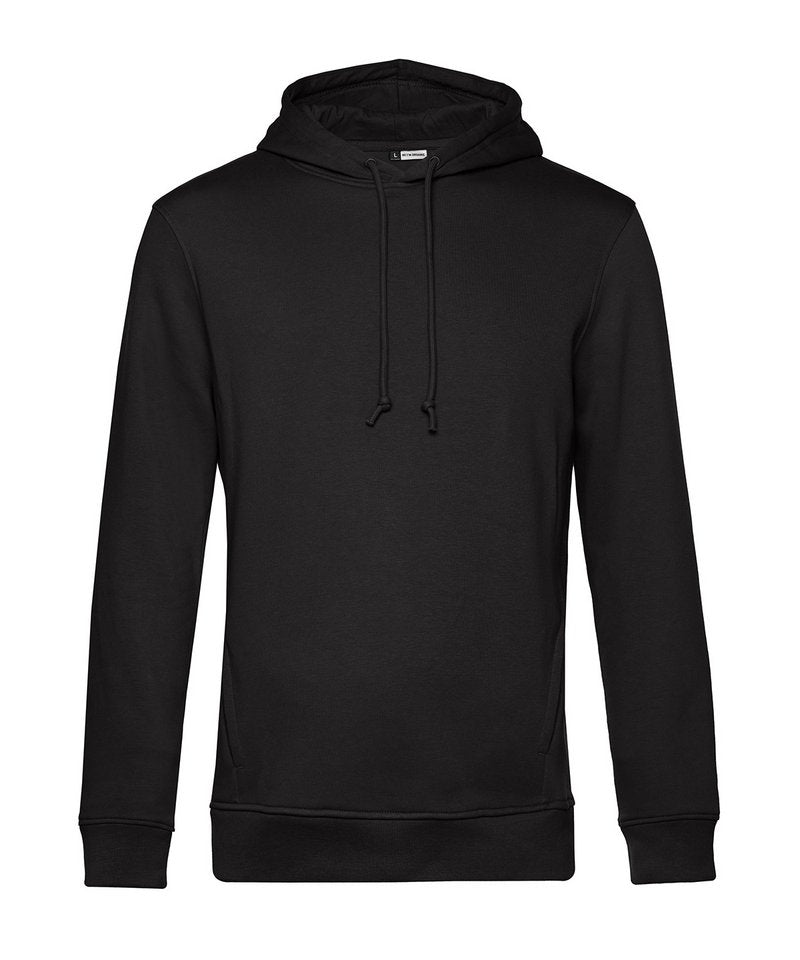 B&C Organic Hooded in Black Pure by B & C Collection — Custom branded clothing by Print Press, featuring premium embroidery produced in our specialist print lab in the UK.