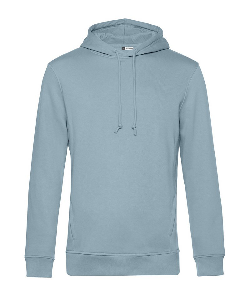 B&C Organic Hooded in Blue Fog by B & C Collection — Custom branded clothing by Print Press, featuring premium embroidery produced in our specialist print lab in the UK.