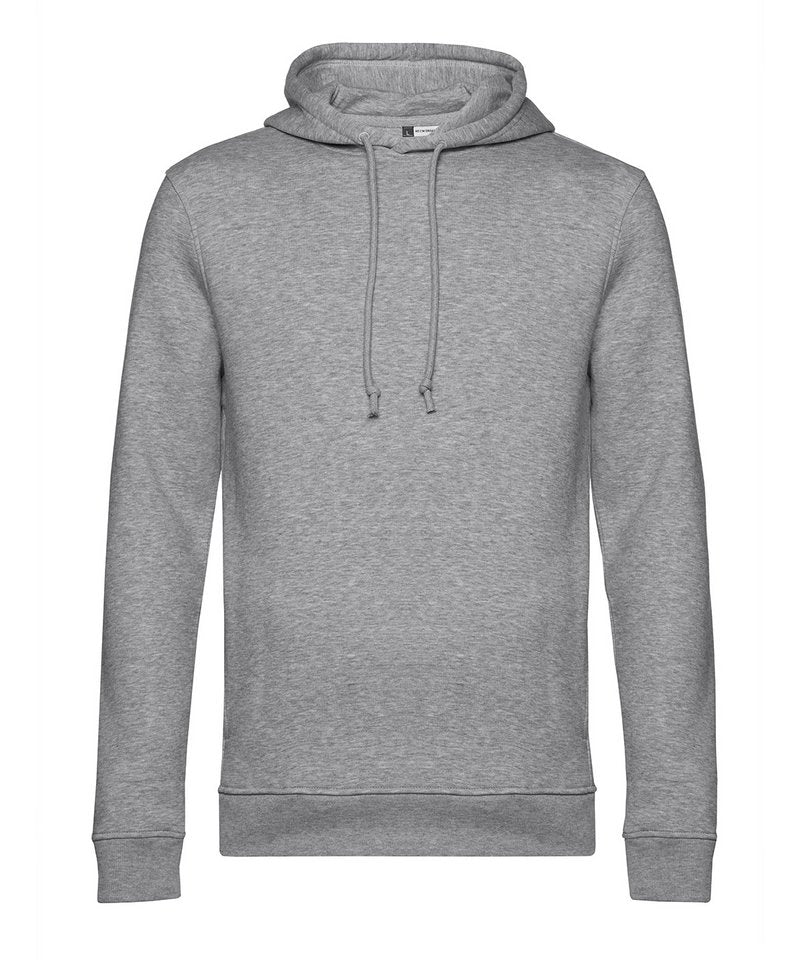 B&C Organic Hooded in Heather Grey by B & C Collection — Custom branded clothing by Print Press, featuring premium embroidery produced in our specialist print lab in the UK.