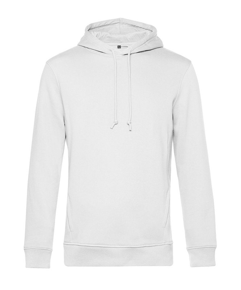 B&C Organic Hooded in White by B & C Collection — Custom branded clothing by Print Press, featuring premium embroidery produced in our specialist print lab in the UK.