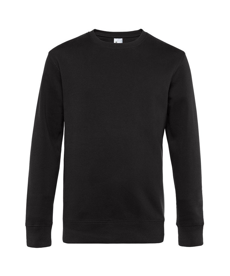 B&C King Crew Neck in Black Pure by B & C Collection — Custom branded clothing by Print Press, featuring premium embroidery produced in our specialist print lab in the UK.