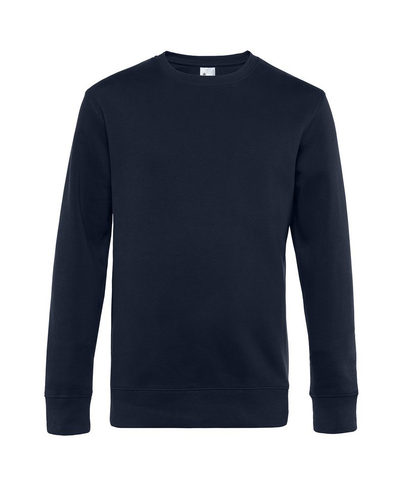 B&C King Crew Neck in Navy Blue by B & C Collection — Custom branded clothing by Print Press, featuring premium embroidery produced in our specialist print lab in the UK.