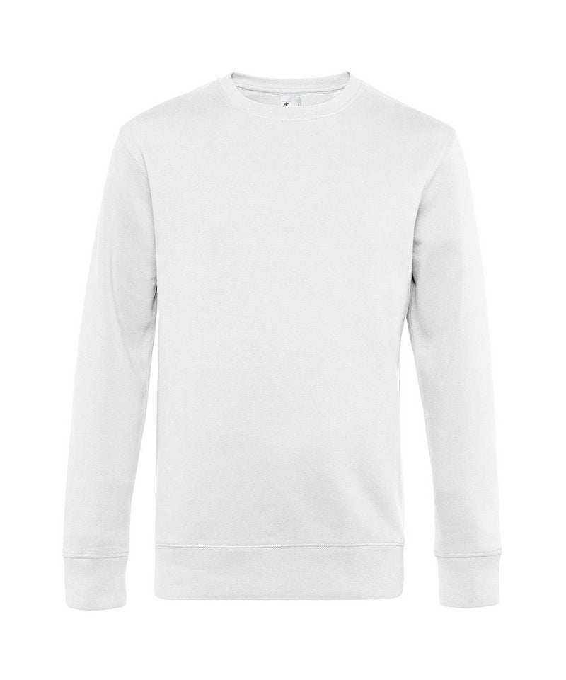 B&C King Crew Neck in White by B & C Collection — Custom branded clothing by Print Press, featuring premium embroidery produced in our specialist print lab in the UK.
