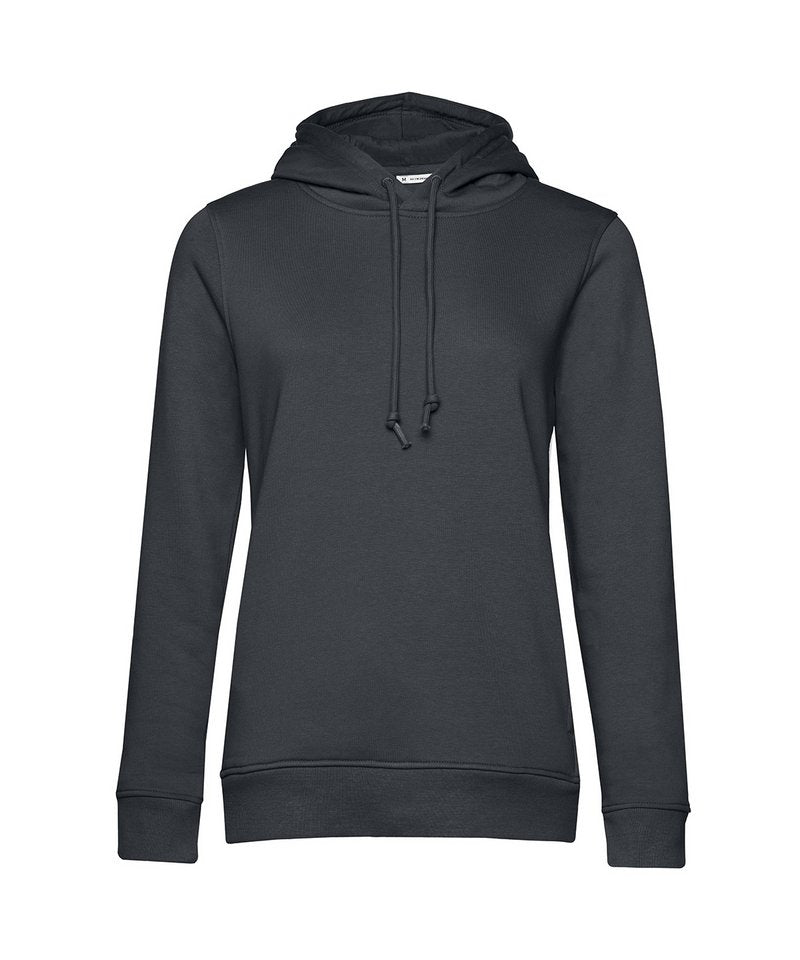 B&C Organic Hooded Women's in Asphalt by B & C Collection — Custom branded clothing by Print Press, featuring premium embroidery produced in our specialist print lab in the UK.