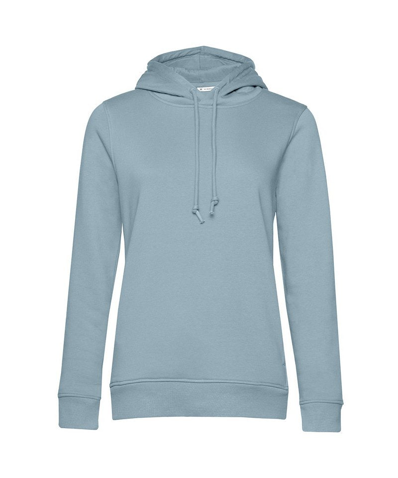 B&C Organic Hooded Women's in Blue Fog by B & C Collection — Custom branded clothing by Print Press, featuring premium embroidery produced in our specialist print lab in the UK.