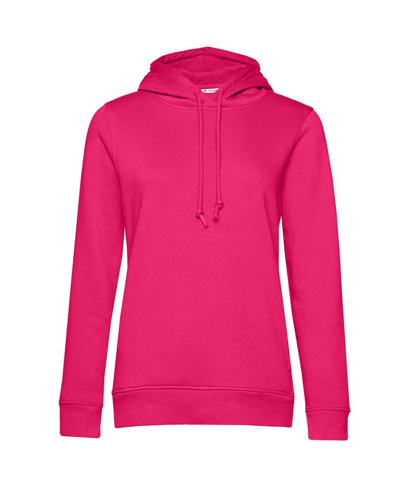B&C Organic Hooded Women's in Magenta Pink by B & C Collection — Custom branded clothing by Print Press, featuring premium embroidery produced in our specialist print lab in the UK.
