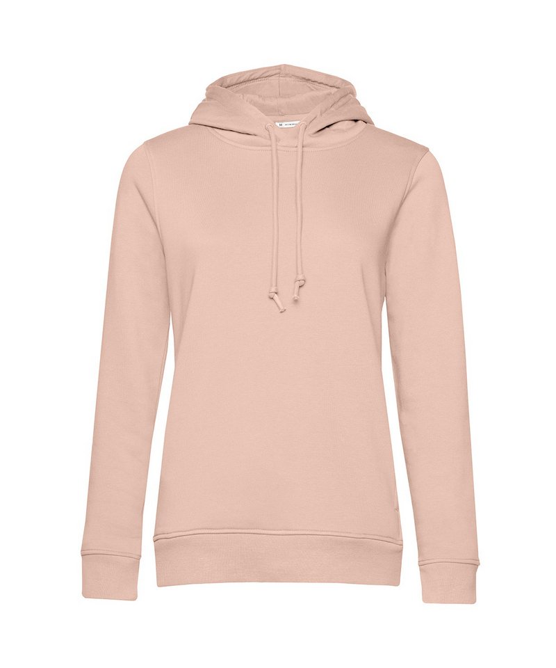 B&C Organic Hooded Women's in Soft Rose by B & C Collection — Custom branded clothing by Print Press, featuring premium embroidery produced in our specialist print lab in the UK.