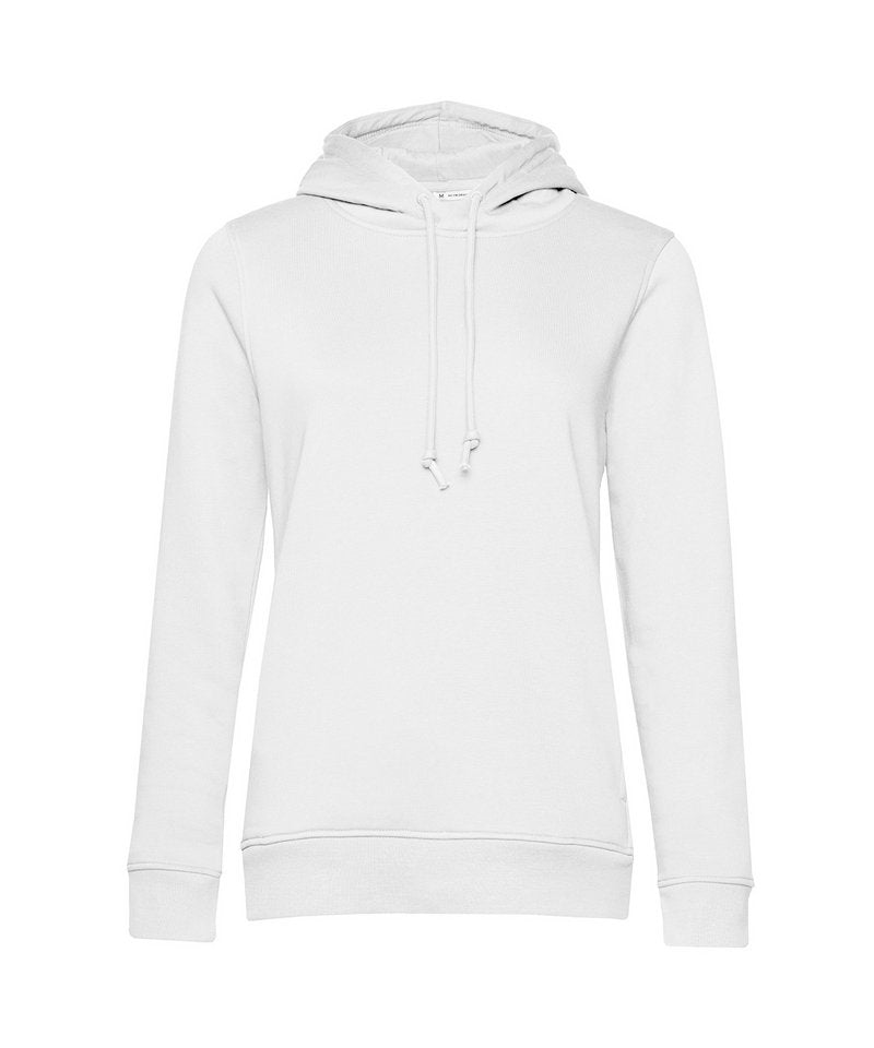 B&C Organic Hooded Women's in White by B & C Collection — Custom branded clothing by Print Press, featuring premium embroidery produced in our specialist print lab in the UK.
