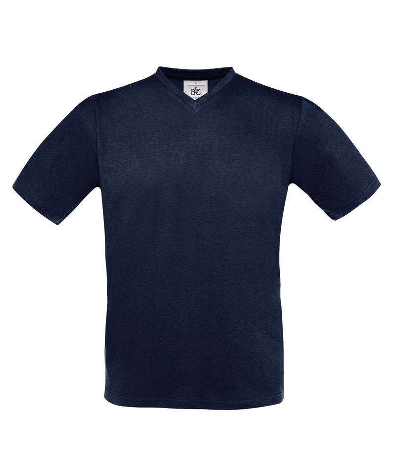 B&C Exact V-Neck in Navy by B & C Collection — Custom branded clothing by Print Press, featuring premium embroidery produced in our specialist print lab in the UK.