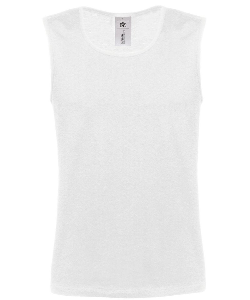 B&C Athletic Move in White by B & C Collection — Custom branded clothing by Print Press, featuring premium embroidery produced in our specialist print lab in the UK.