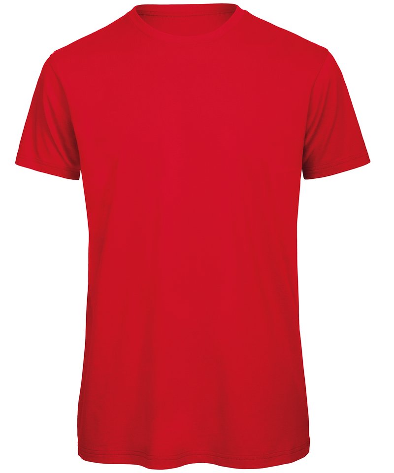 B&C Inspire T Men's in Red by B & C Collection — Custom branded clothing by Print Press, featuring premium embroidery produced in our specialist print lab in the UK.